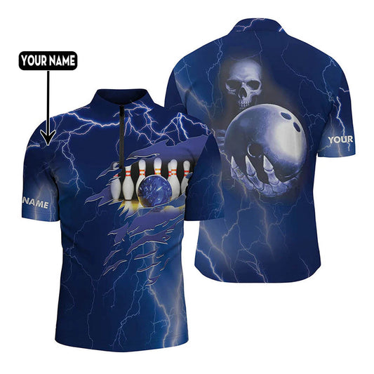 Custom Skull Bowling Jersey Men Women BO0145