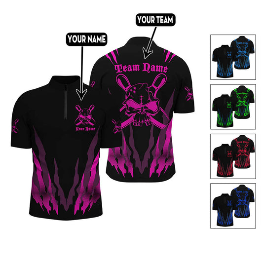 Custom Skull Bowling Jersey For Team BO0151