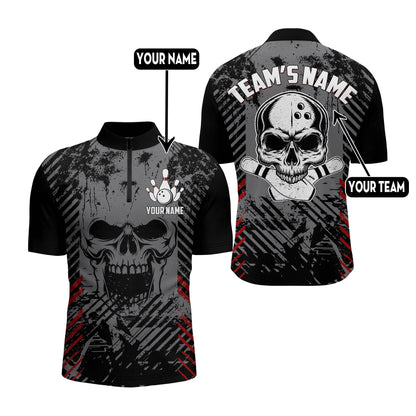 Custom Skull Bowling Jersey For Team BO0161