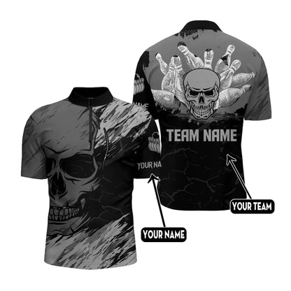 Custom Skull Bowling Jersey For Team BO0161