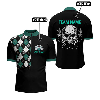 Custom Skull Bowling Jersey For Team BO0161