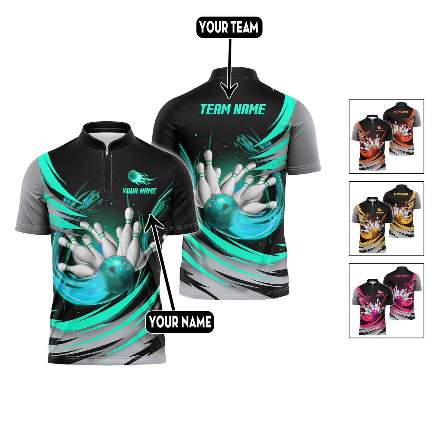 Custom Bowling Jersey For Team BO0173