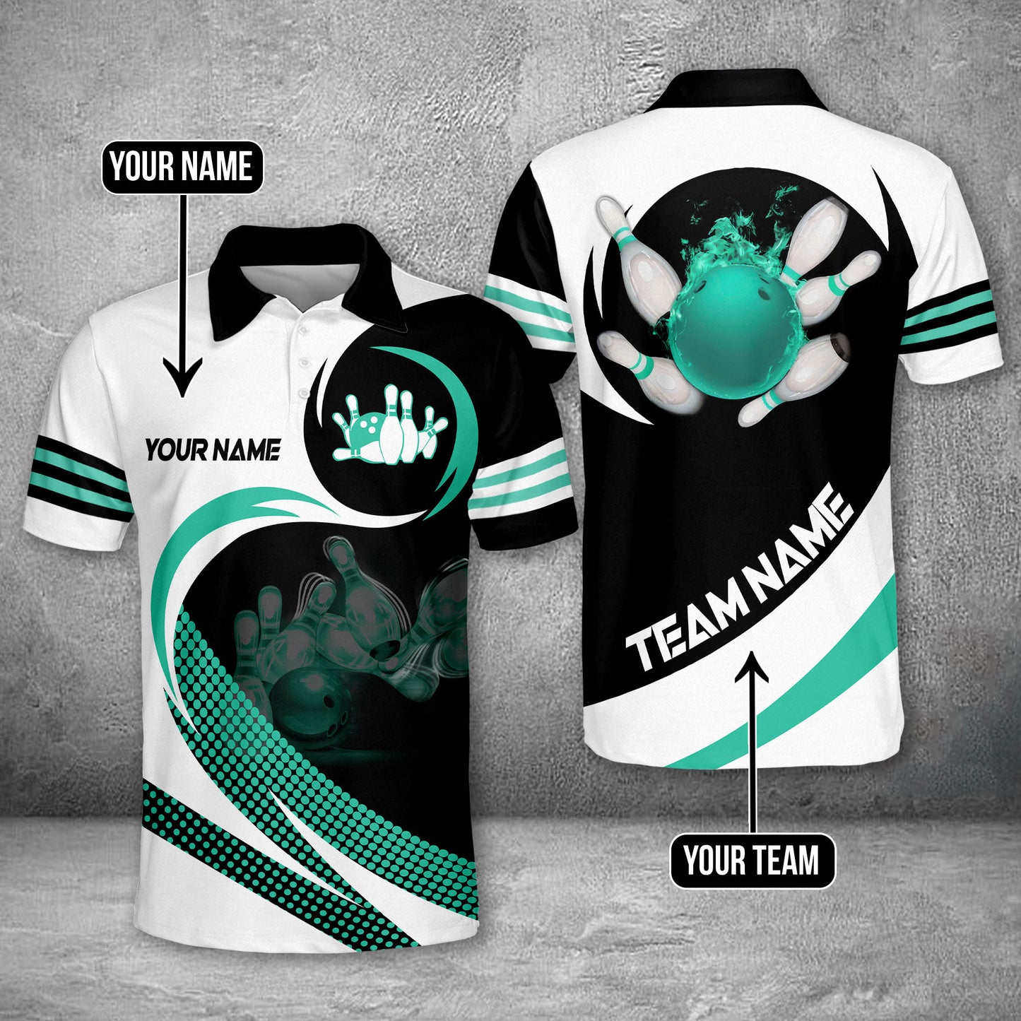 Custom Flame Bowling Jersey For Team BO0236