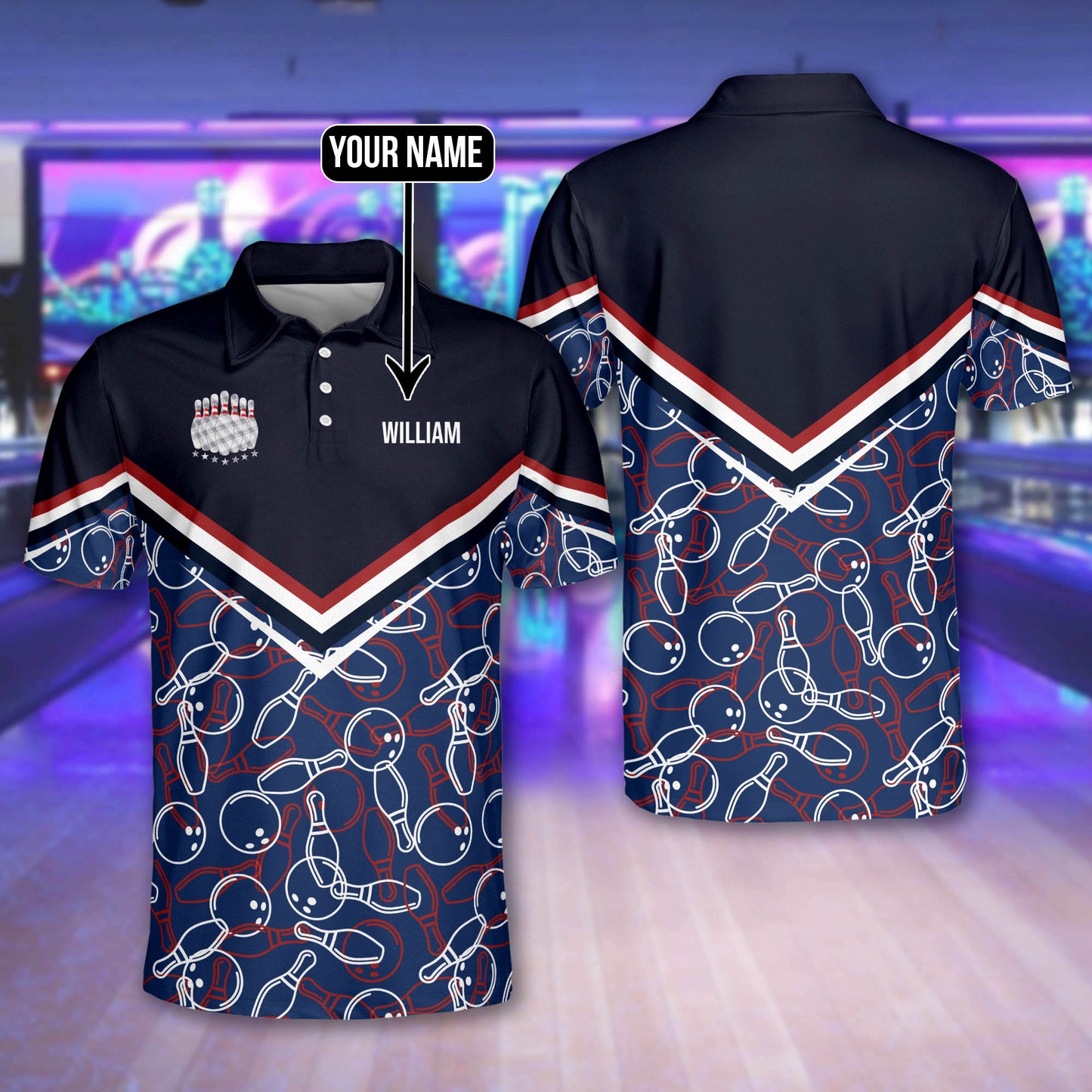 Custom Bowling Polo Shirts Unisex BO0279