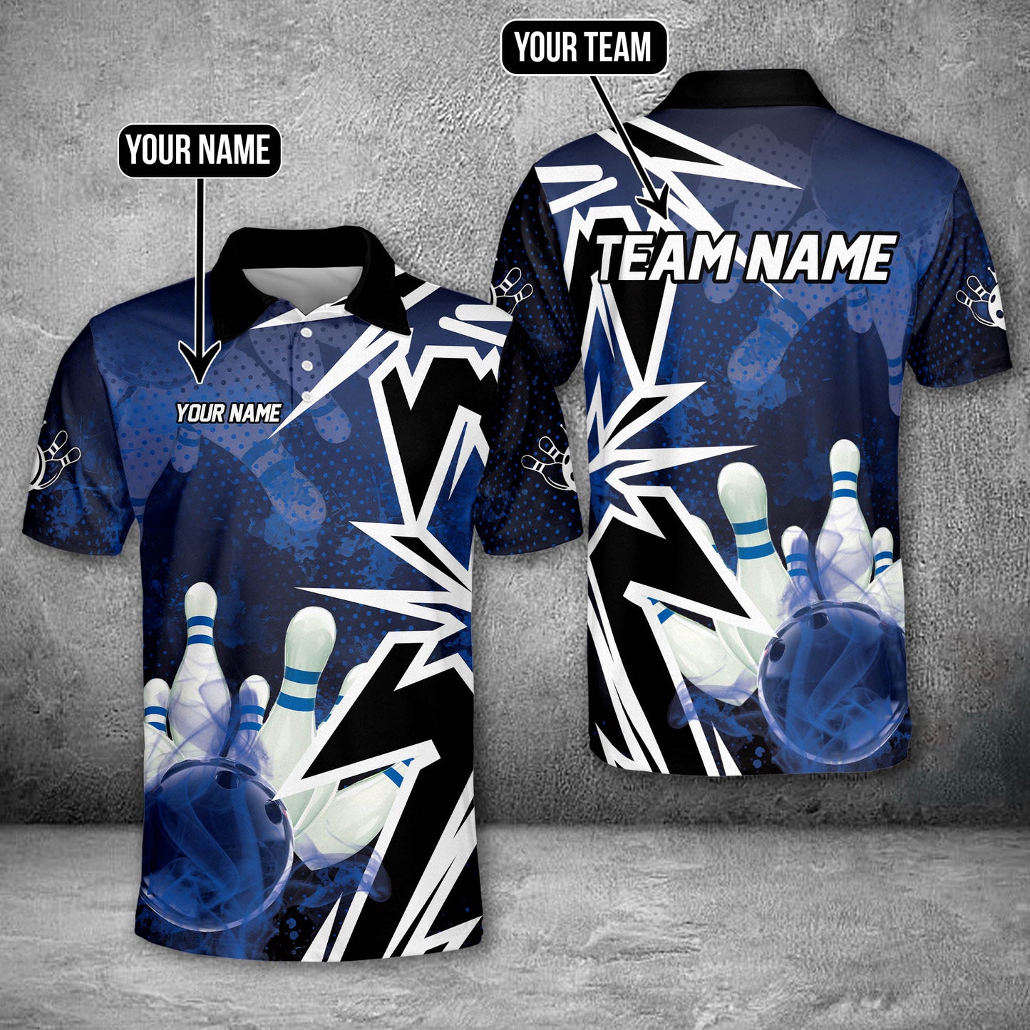 Custom Bowling Polo Shirts For Team BO0357