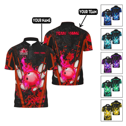 Custom Flame Bowling Jerseys For Team BO0366