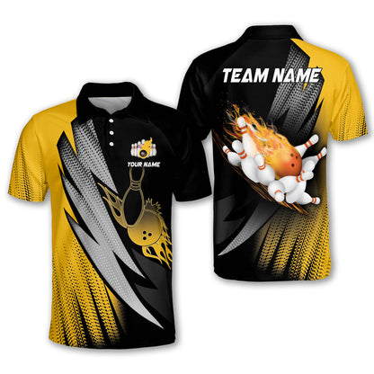 Custom Bowling Polo Shirts For Team BO0376