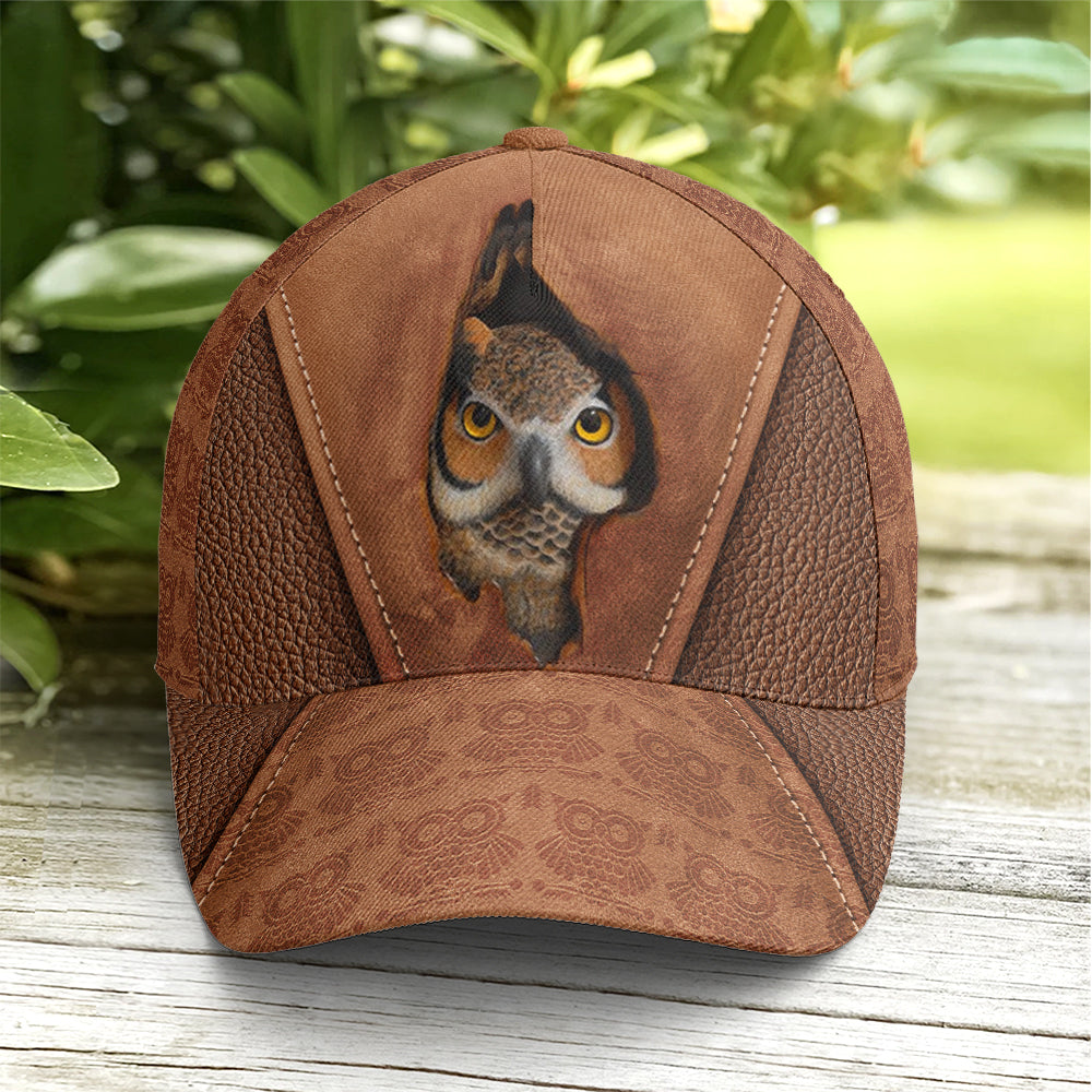 Owl Wood Style Baseball Cap Lasfour CO0924