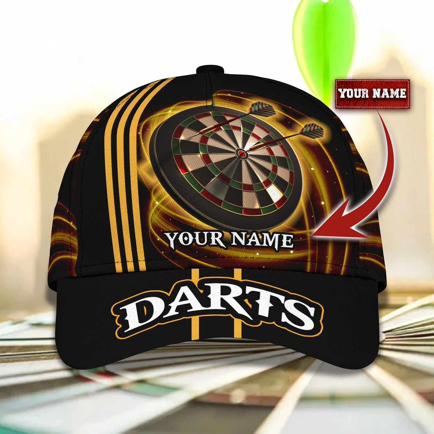 Personalized Classic Dart Cap, Birthday Present To Darter Friend, Dart Lover Cap Hat, Darting Cap CA2902