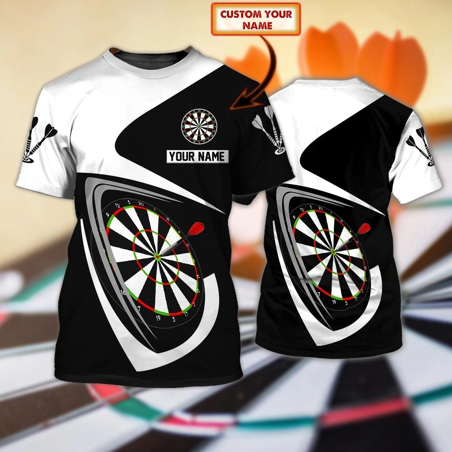 Personalized Dart Shirt Full Printing For Darts Player, Gift For Dart Lover, Dart Player Gifts TO0098