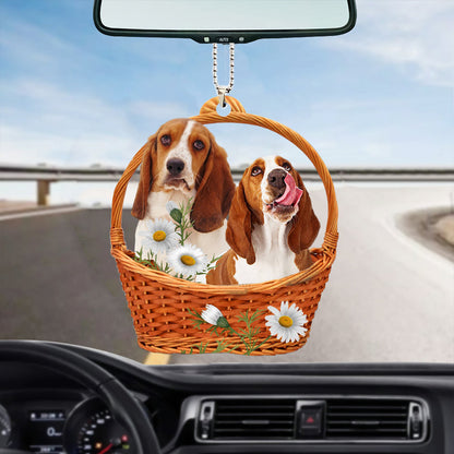 Basset Hound God'S Present Car Ornament OO0973