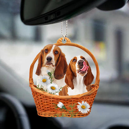 Basset Hound God'S Present Car Ornament OO0973