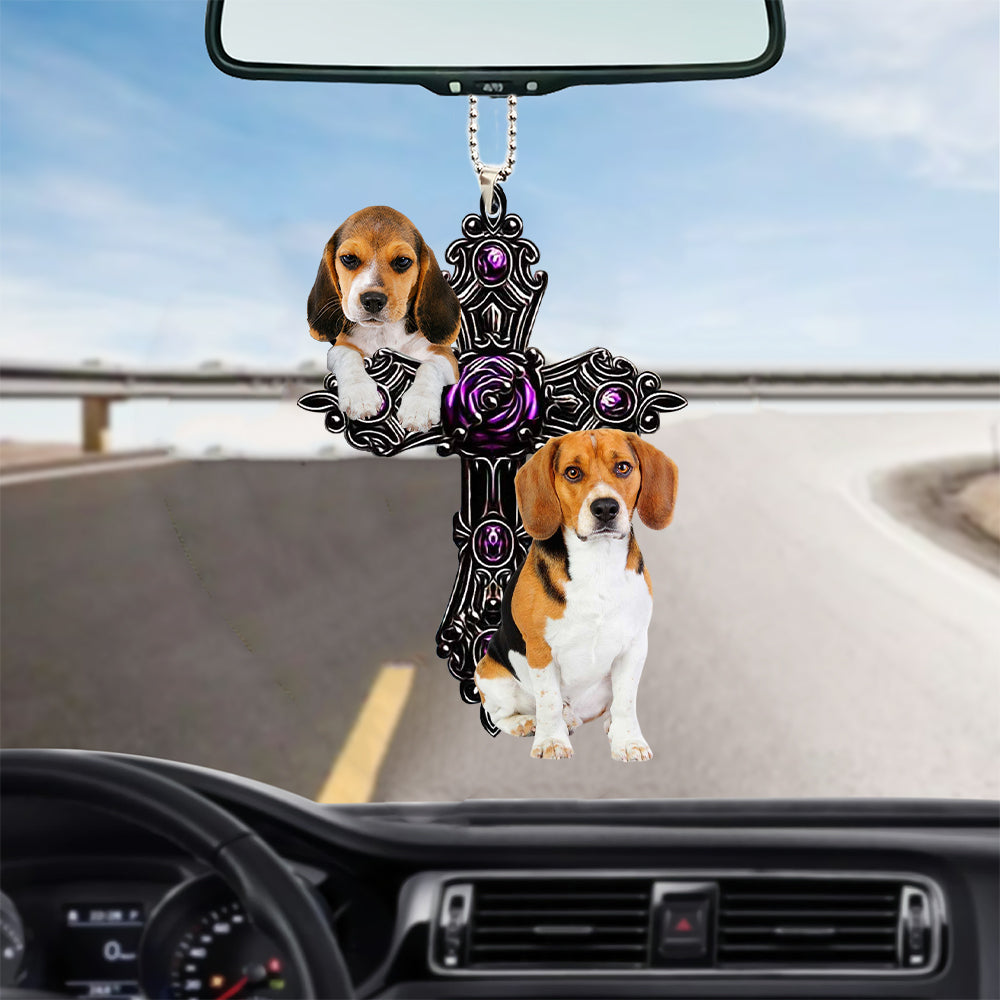 Beagle Pray For God Car Hanging Ornament Dog Pray For God Ornament Lasfour OO0711