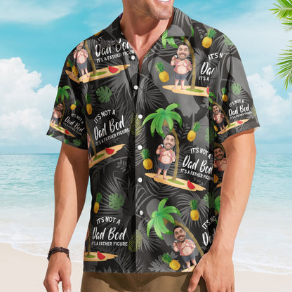 It's Not A Dad Bod It's A Father Figure - Personalized Photo Hawaiian Shirt HA0040