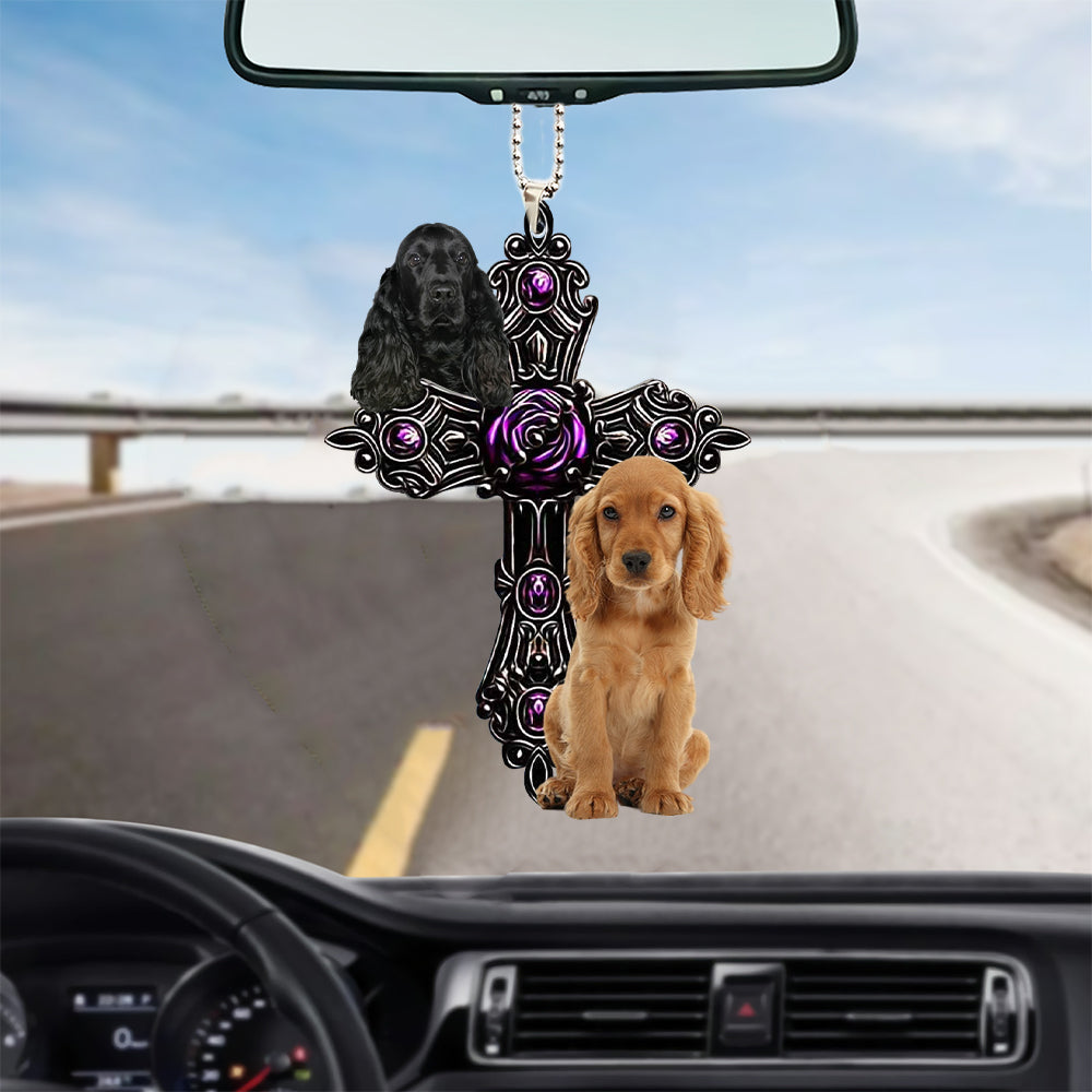 Cocker Spaniel Pray For God Car Hanging Ornament Dog Ornament Lasfour OO0762