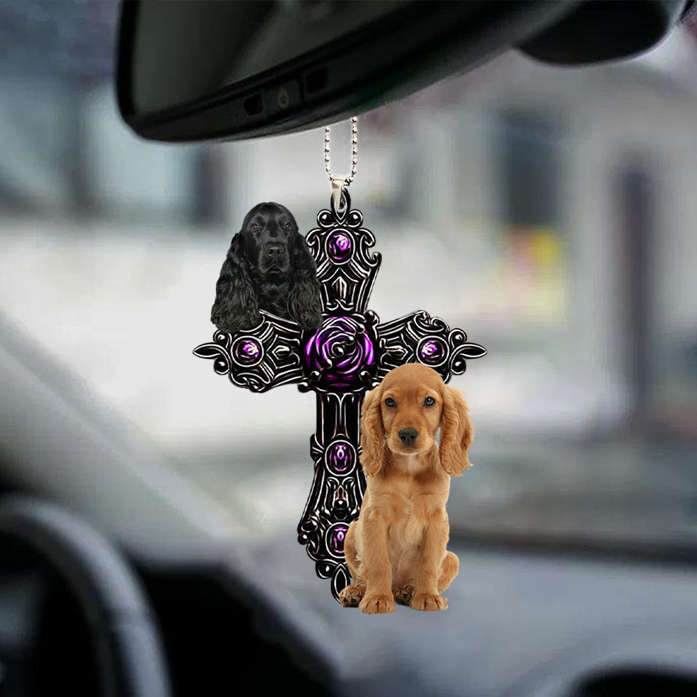 Cocker Spaniel Pray For God Car Hanging Ornament Dog Ornament Lasfour OO0762