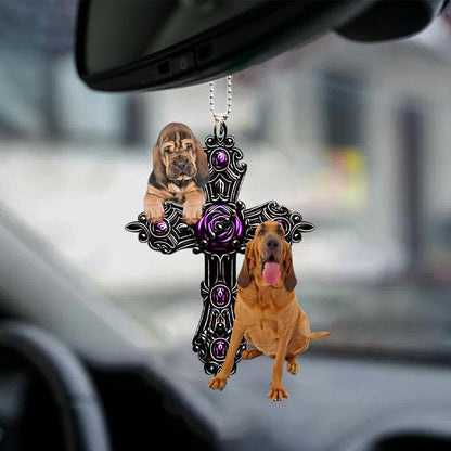 Bloodhound Pray For God Car Hanging Ornament Dog Pray For God Ornament Lasfour OO0761