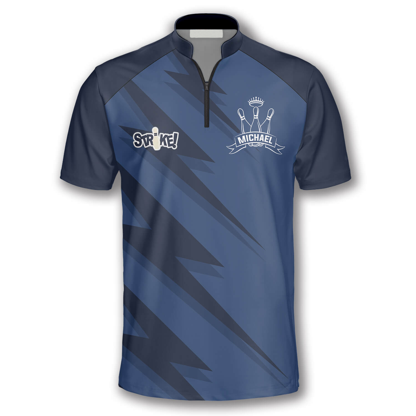 3D All Over Print Blue Lightning Custom Bowling Jerseys for Men, Uniform Shirt for Bowling Team SO0803