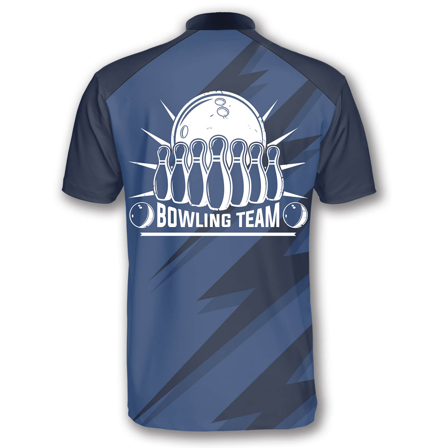 3D All Over Print Blue Lightning Custom Bowling Jerseys for Men, Uniform Shirt for Bowling Team SO0803