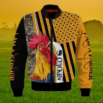 3D All Over Print Chicken Shirt Rooster 3D Tshirt Gift For Farmer TO1865