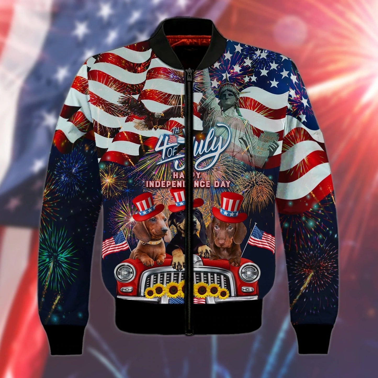 Dachshund American Hawaiian Shirt - Independence Day Is Coming- 3D Full Print Hoodie 4Th July Tshirt TO0158