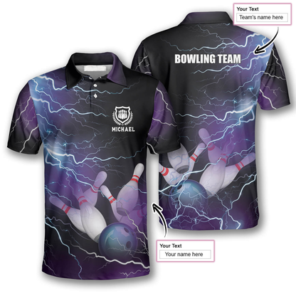 Strike Thunder Lightning Custom Bowling Shirts for Men SO0533