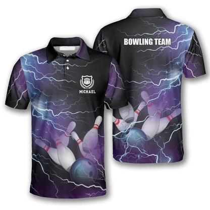 Strike Thunder Lightning Custom Bowling Shirts for Men SO0533