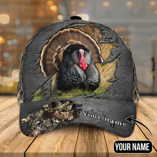 Turkey Hunting Personalized Cap, Gift For Hunting Lover, Gift For Dad Son Husband Father's Day Gift CA0005