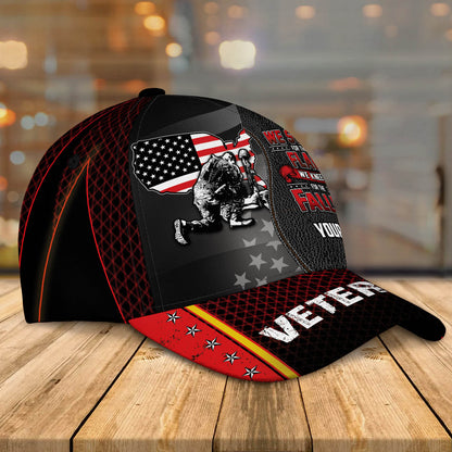 Custom Name US Veteran We Stand for The Flag Personalized Classic Adjustable Cap, Gift For Veteran CA0006