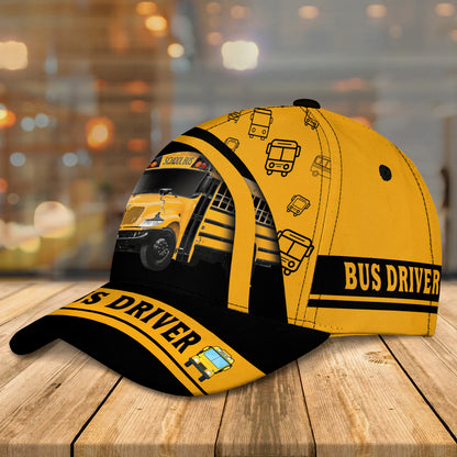 3D Classic Cap Bus Driver Personalized Name Cap 02 Lasfour CA0033