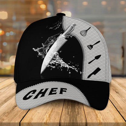 Chef Cap Custom Cook Cap 3D Chef Classic Cap Black CA0342