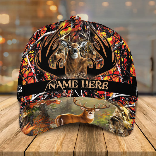 Lasfour 3D All Over Print Baseball Cap Personalized Deer Hunter Camo Classic Cap CA0464