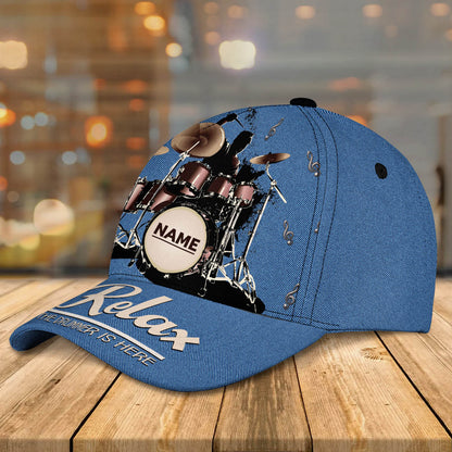 3D Classic Cap Personalized Name Cap Drum03 Lasfour CA0812