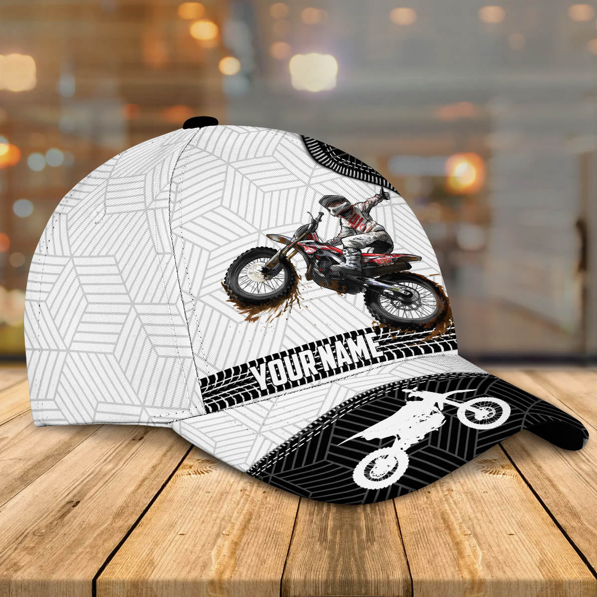 3D Classic Cap Motocross Personalized Name Cap Lasfour CA0820