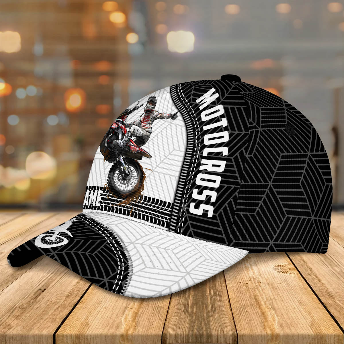 3D Classic Cap Motocross Personalized Name Cap Lasfour CA0820