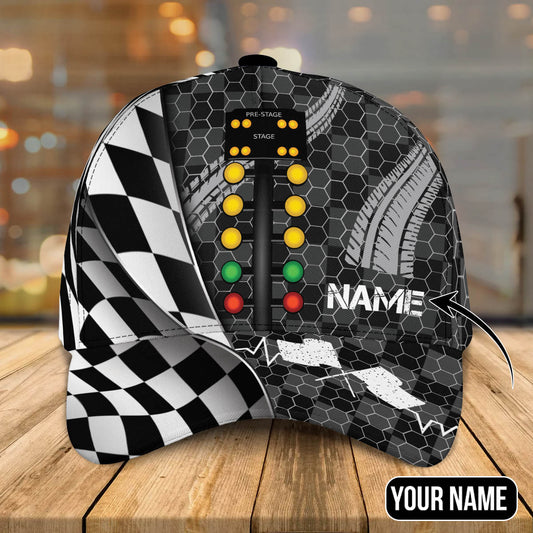 3D Classic Cap Drag Racing Personalized Name Cap Lasfour CA1031