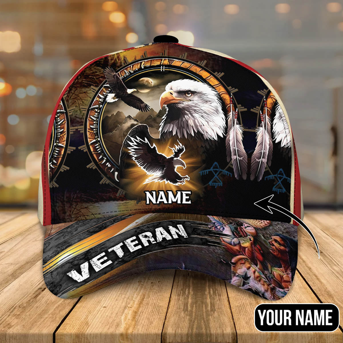 3D Classic Cap Veteran 01 Personalize Name Cap Nama227 Lasfour CA1308