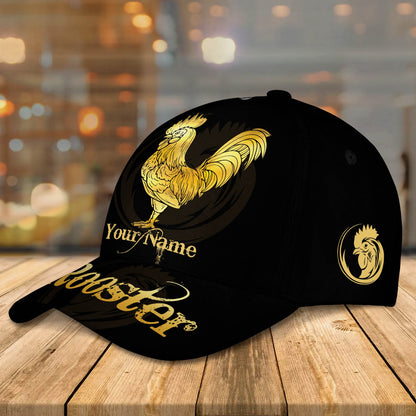 3D Classic Cap Rooster Personalized Name Cap 84 Lasfour CA1408