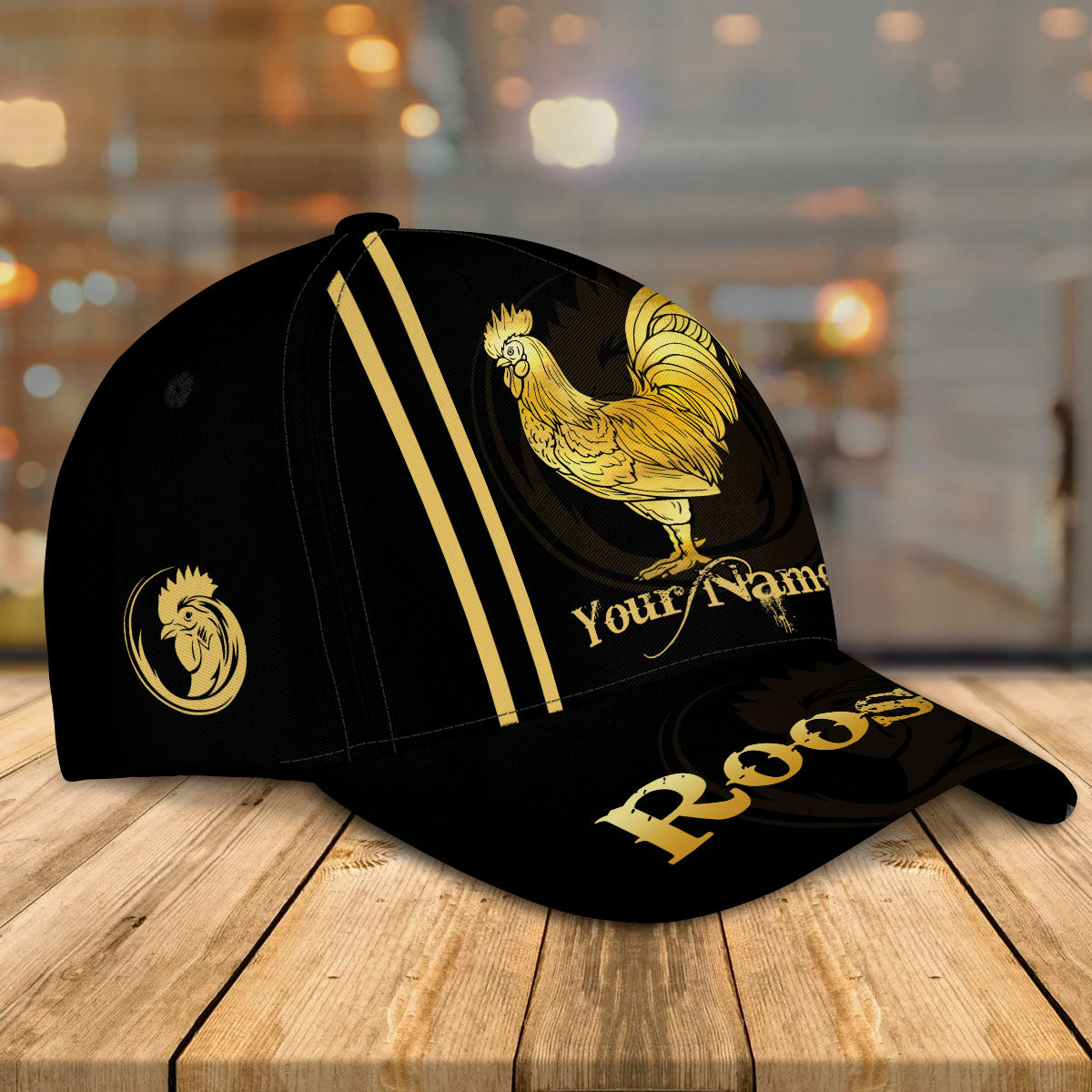 3D Classic Cap Rooster Personalized Name Cap 84 Lasfour CA1408