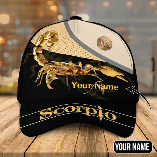 3D Classic Cap Scorpio Personalized Name Cap 303 Lasfour CA2477