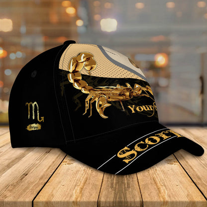 3D Classic Cap Scorpio Personalized Name Cap 303 Lasfour CA2477