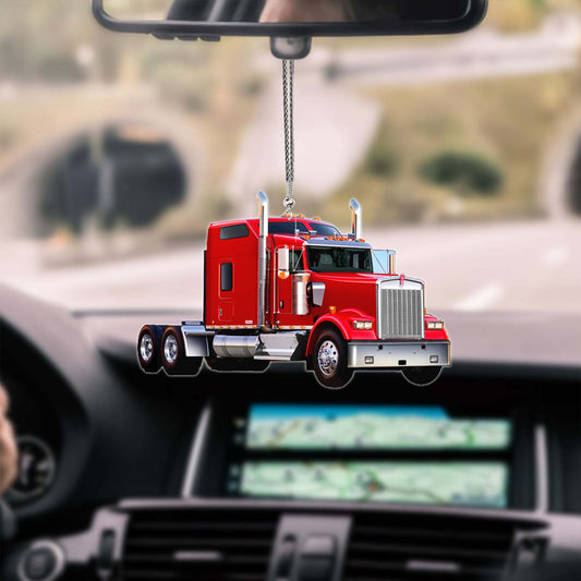 Lasfour Red Truck Car Hanging Ornament Decoration For Truck Lovers OO0655