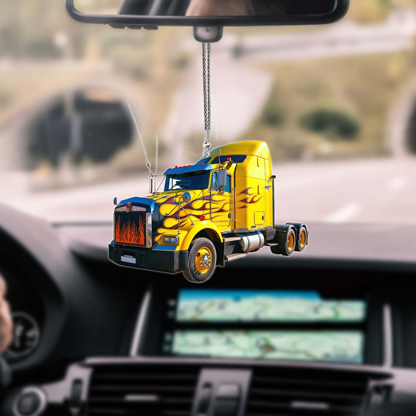 Yellow Truck Car Hanging Ornament Truck Ornaments OO0654