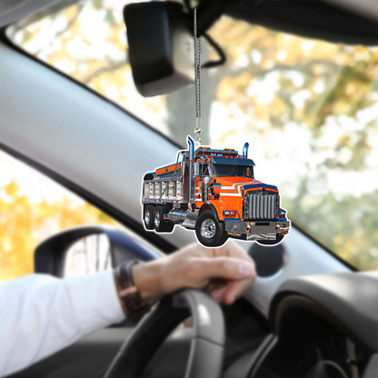 Lasfour Orange Truck Car Hanging Ornament Auto Front Ornament OO0648