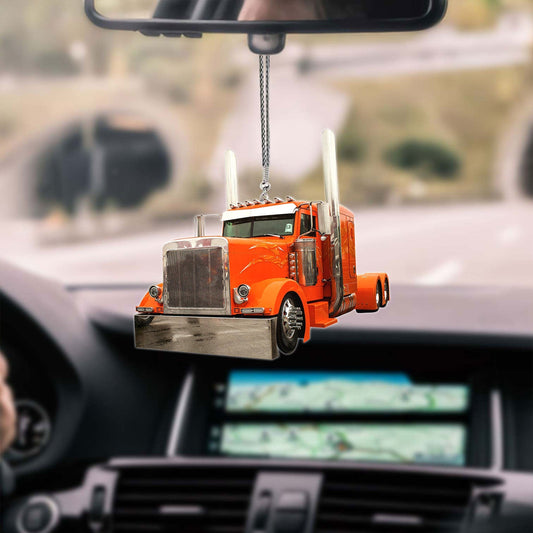 Lasfour Orange Truck Car Hanging Ornament OO0657