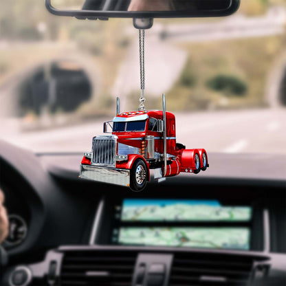 Nice Red Truck Car Hanging Ornament Decoration For Truck Lover Truck Car Decor OO0660