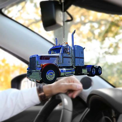 Blue Truck Car Hanging Ornament Cute Truck Ornament For Trucker Truck Lover Ornament OO0662