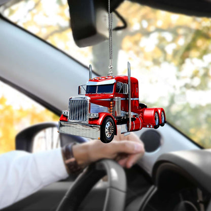 Nice Red Truck Car Hanging Ornament Decoration For Truck Lover Truck Car Decor OO0660