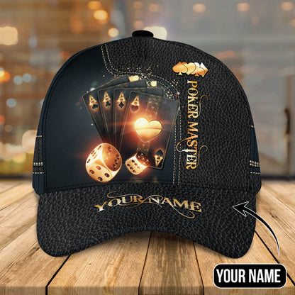 Personalized Name Poker Master Classic Cap, Idea Gift Hat for Poker Player, Poker Cap CO0190