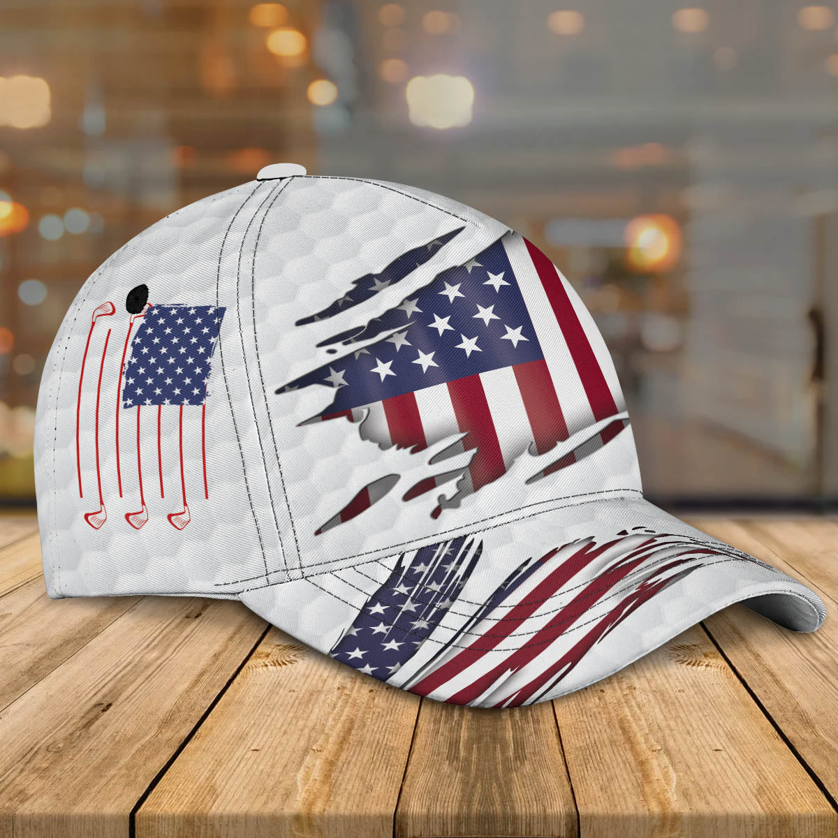 Custom American Golf Classic Cap, Idea Cap for Golfer, American Flag Golf Cap CO0202